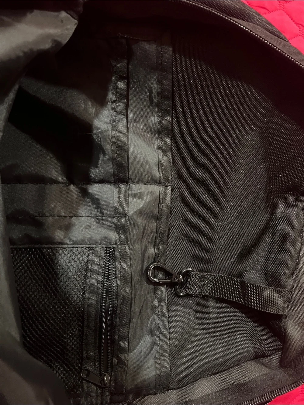 Classic Black Everyday Backpack with Leather Accent
